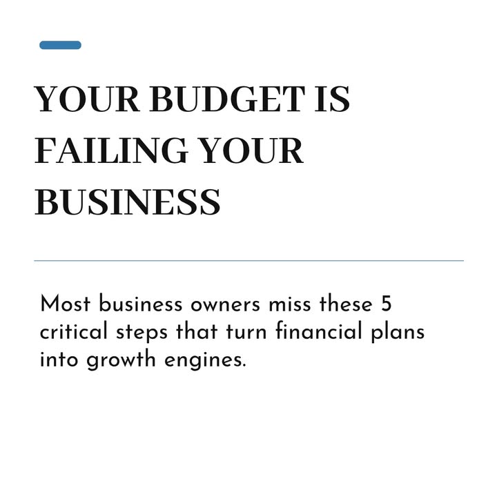Creating a budget that actually supports your business goals isn't just about numbers.

Step 1: Define clear, measurable objectives
Step 2: Track ALL