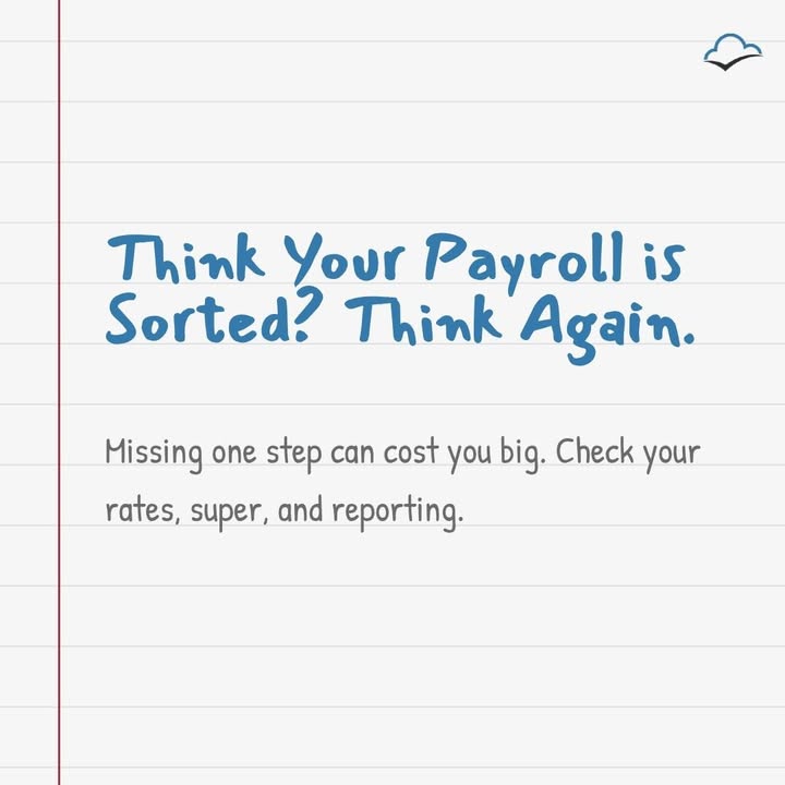Are your payrolls compliant?
Quick checklist:
• Correct awards & rates
• Super paid on time
• PAYG & STP lodged
Need help? Engage us

#bookkeeping #payroll #Australia #smallbusiness #compliance

#bridgepacific #xerobookkeeper
